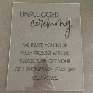 Acrylic Unplugged Wedding sign